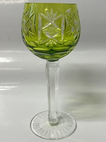 Rømer Glass Port Wine Green.Height 12 cm
