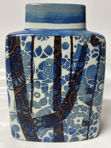 Royal Copenhagen Baca Vase Blue.No. 780-3121.Height 19 cm.