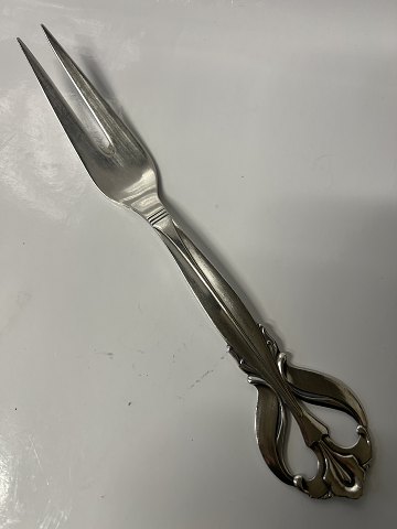 Benedikte Meat fork / Frying fork silver plated.Length 21.1 cm.