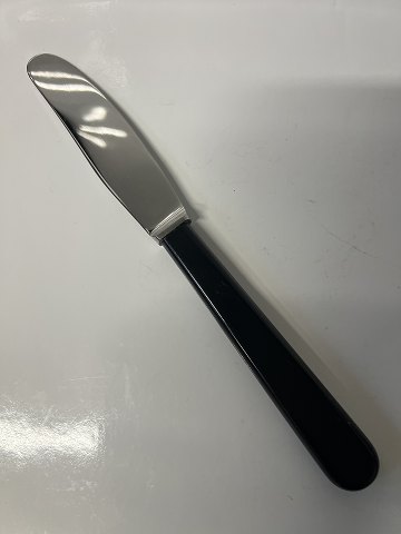 Raadvad middagsknive med sort skæfte 12 stkLængde 20,5 cm.