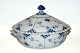RC Blue Fluted Full Lace, Round Lids dish.