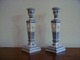 RC Blue Fluted Plain, Pair candlesticks