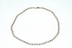 Pearl necklace with white gold