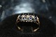 Guldring med Safir og Brillanter 9 Karat