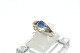 Elegant Ring m. lapis og zirkon  i 14 karat guld
Størrelse 56