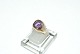 Elegant Gold ring with purple stones in 14 carat gold