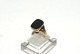 Guld Herre ring med sort onyx i 14  karat guld