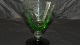White wine glass Green # Rio / Lis With black base Kastrup Glasværk