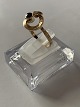 Gold ring in 14 carats, stamped 585, size 62. amethyst