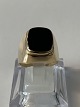 Guldring med sort Onyx, 14 karat
Størrelse: 62.