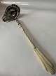 Silver and bone soup ladle, with engravings. A true antique, with history and 
charm.