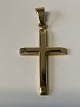 Gold cross in 9 carat gold, Simple design and stamped H.S. 375.