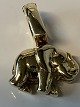 Elefant vedhæng i 14 Karat guld med en brillant
