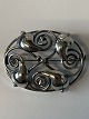 Sølvbroche med levende mønster, stemplet H.Gs 830