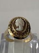 18 karat guld, Dame Camé guldring.
Ring størrelse 55