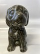 Johgus, Figur hund, Bornholmsk keramik.Højde 12,5 cm.