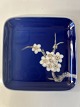 Bing & Grondahl Square Asian Dish Motif Flowers. Decoration No. 196-5455