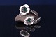 Georg Jensen Sterling Silver Cufflinks No 47 with green agate. Measures 1.9 cm