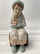 Sitting Girl, Figure Spanish.Height 26.5 cm.