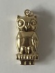 Owl Pendant / Charms in 14 carat goldHeight 2.7 cm