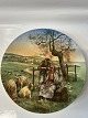 Villeroy & Boch, Plate shepherd/man and woman with sheep. Ø. 26.0 cm.
