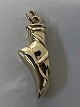 Ballet sko Vedhæng/Charms i 14 karat guld.Højde: 2,4 cm.