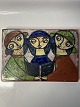 Relief, Tre piger med bog, Bornholmsk keramik, Michael Andersen.