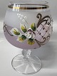 Cognac shot glass with floral motif Pastel Rosa.Height 12.0 cm.