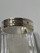 Vielsesring i sølv og guld skinner med tre Diamanter.Størrelse 60.