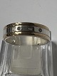 Vielsesring i sølv og guld skinner med tre Diamanter.Størrelse 63.