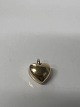 Hjerte i Charms / Vedhæng 14 karat massivt Guld.Højde 1,7 cm.