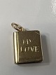 14 karat guld. Bog med indgraveret My Love.Charms / Vedhæng.Højde 1,6 cm.