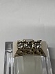 14 karat guld, Vintage ring med 3 sten.Størrelse 54.