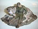 Rare Dahl Jensen Figurine, Wounded soldier with a horse