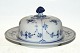 Blue Fluted Plain, Butter dish with lid and and during dish, before 1900